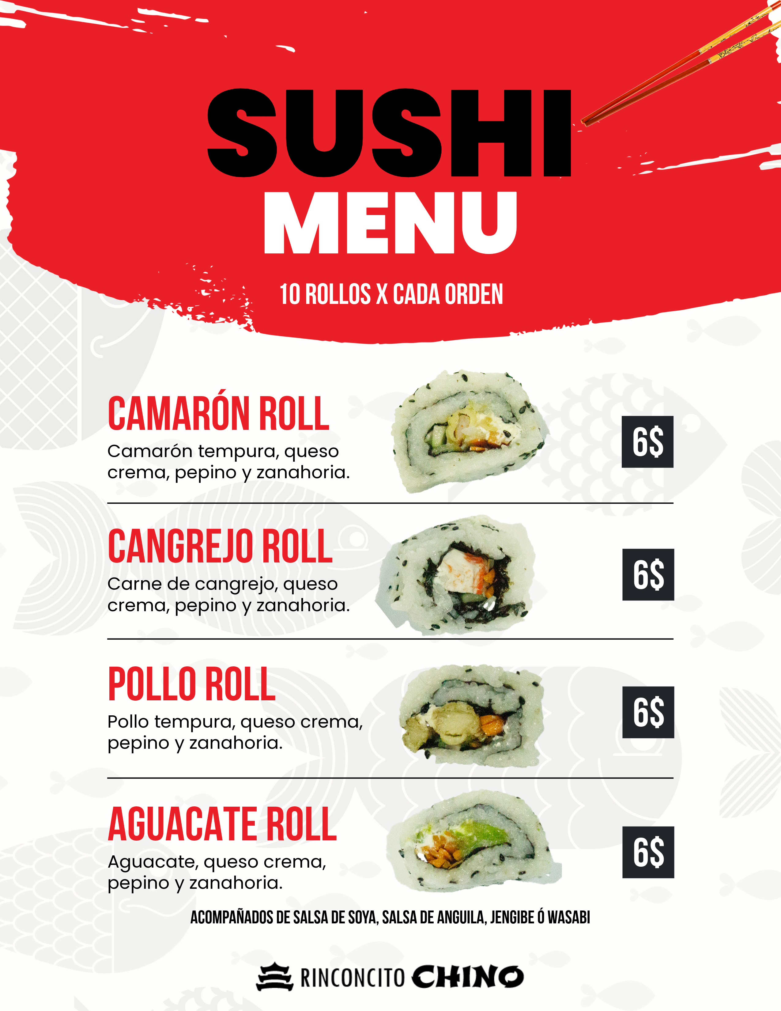 Imágen Menú Sushi Rinconcito Chino